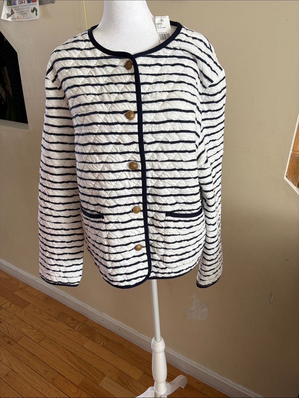 Vineyard Vines striped quilted jacket size XL - Picture 2 of 10